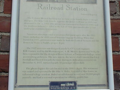 WRJ Railroad History Sign